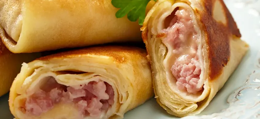 Блины с ветчиной