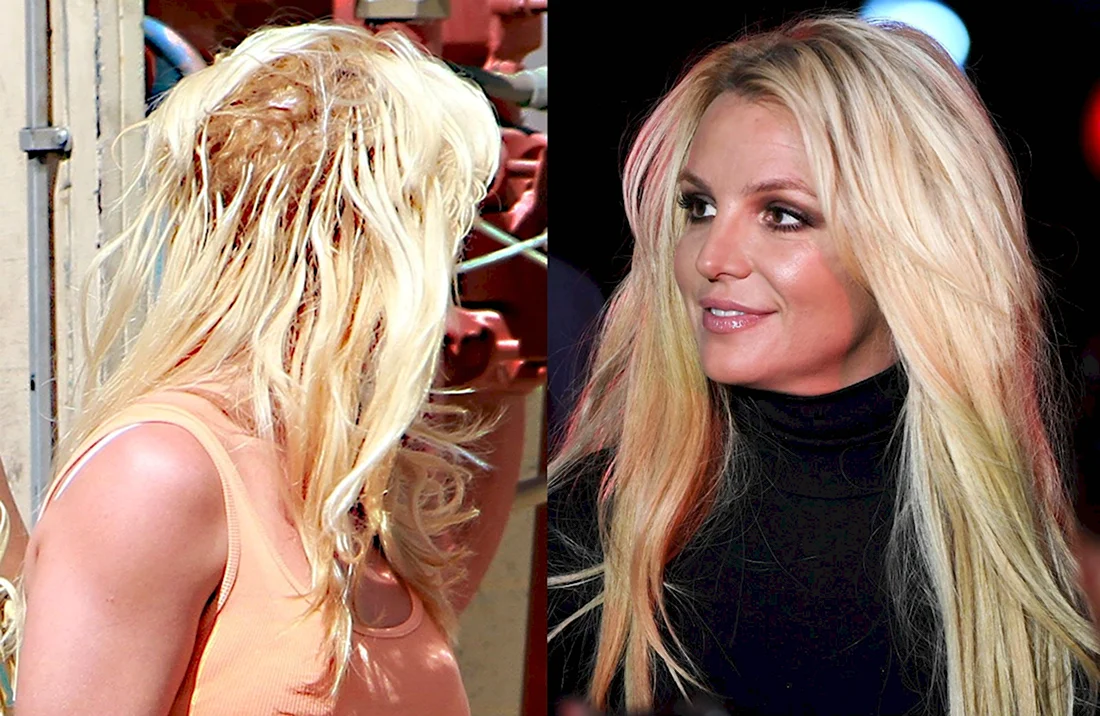 Britney Spears волосы в хвост