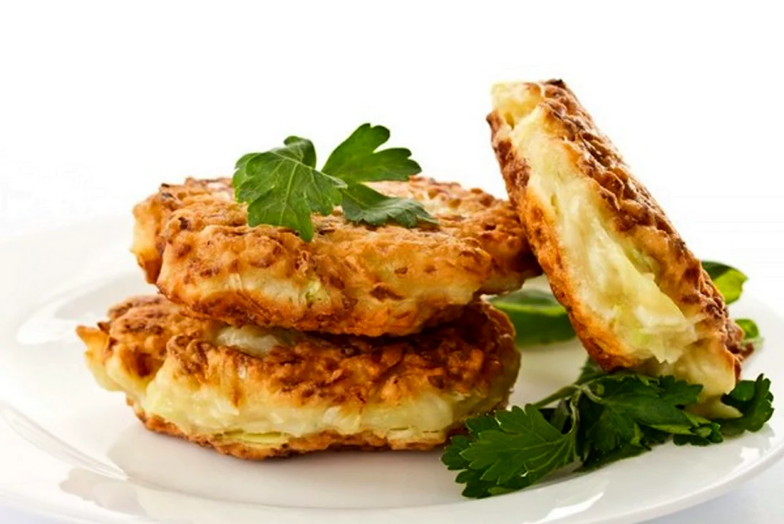 Капустные оладьи с сыром