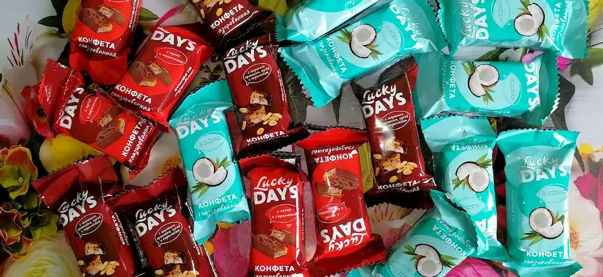 Lucky Days конфеты ассорти нуга карамель арахис Кокос