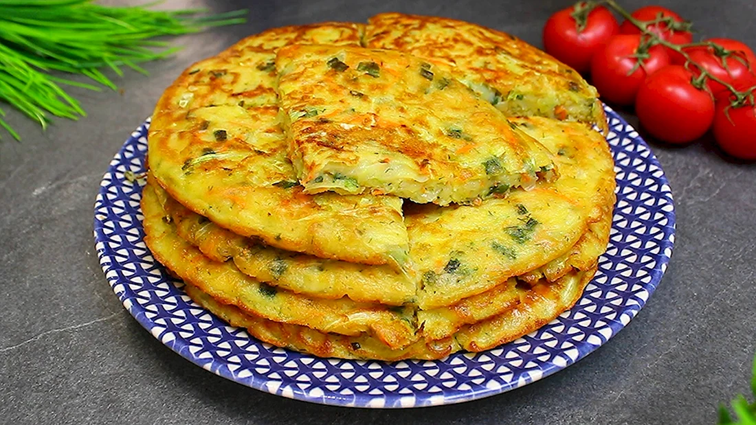 Молдавская лепешка с рисом и морковью