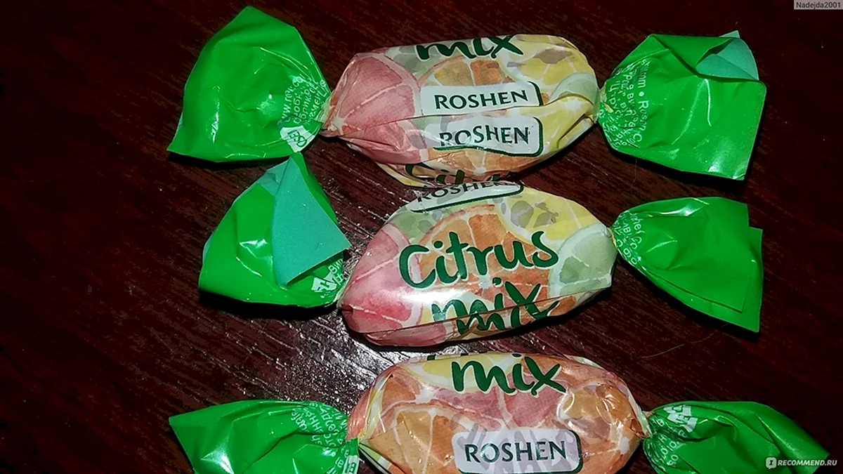Roshen карамель цитрусовый микс