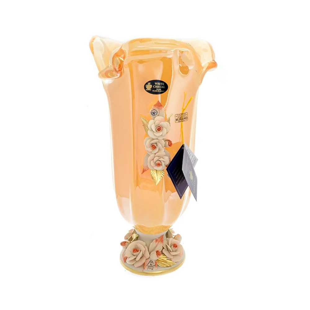 Ваза Италия Мурано White Kristal